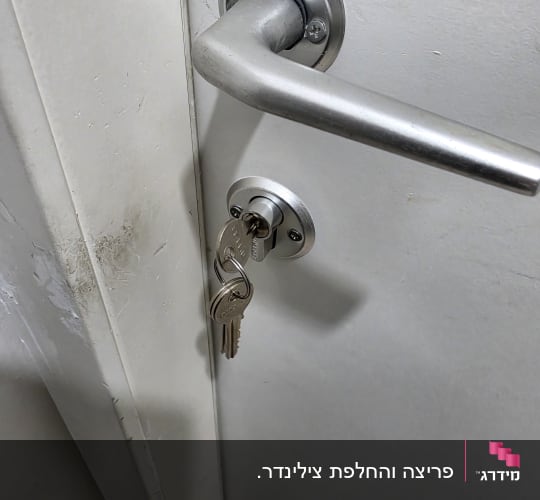 החלפת צילינדר ומפתחות במנעול דלת ממ"ד
